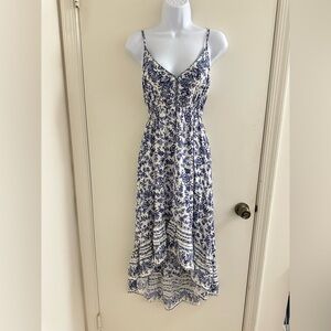 Angie Blue and White High Low Dress